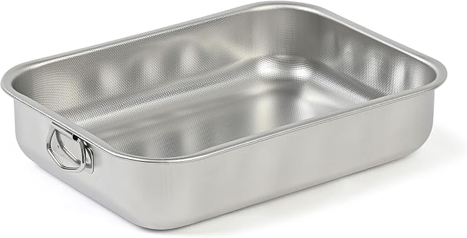 STEEL PAN - PLAT FOUR HAUT 40x28 INOX ANTI-ADH - STEEL PAN - FDS-008819 by Unknown