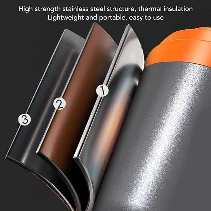 Portable Coffee Maker, 304 Stainless Steel Electric Coffee Mug, 600ml USB Rechargeable Brew Cup, Built in 500mAh Battery, Insulated Travel Maker for Camping Car Office - Image 5