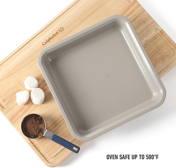 Calphalon Legacy Bake Pan, 9 Inch Baking Pan PFA Free Nonstick Heavy Gauge Steel Bakeware for Even Heating, Oven Safe Squre Pan for Cakes, Brownies, Roasting, Everyday Kitchen Use - Image 7