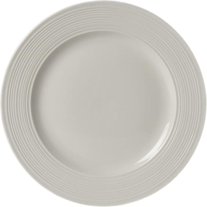 TTU Tabletops Gallery Embossed Bone White Porcelain Round Dinnerware Collection- Chip Resistant Scratch Resistant, Contempo 12 Piece Dinnerware Set (Dinner Plate, Salad Plate, Cereal Bowl) - Image 7