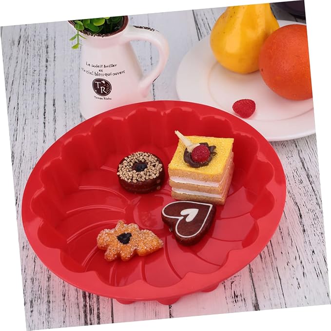 Flower Shaped Cake Pan Set Large Silicone Baking Mold Non-stick Dishwasher Safe Random Color - Image 5