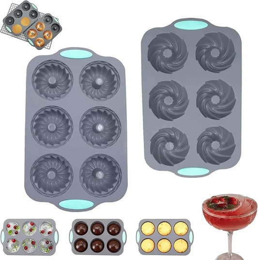 Christmas Wreath Ice Mold Silicone Tray - 6 Hole DIY Holiday Baking Pan for Festive Drinks, Chocolate Making - Easy Release & Clean, Cold & Heat-Resistant Reusable for DIY Crafts, Desserts (Style11)