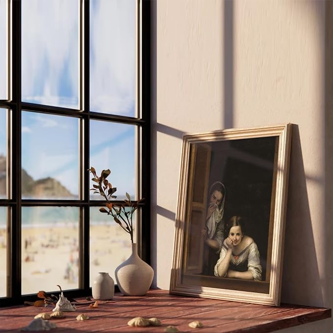 XOCUUI Oil Painting Vintage Poster of Girl on The Windowsill and Woman Portrait in Window Victorian | 8x10 Antique Print | Unframed Wall Art | Old Style Gift | Rustic Home Office Decor - Image 6