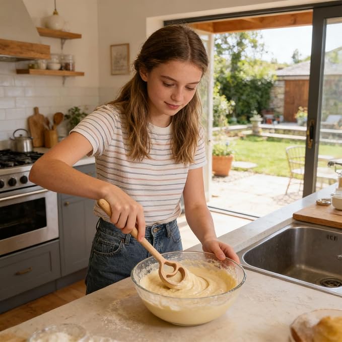 Bread Making Tool with Face for and Secure Kitchen Use Wooden Baker Tool - Image 6