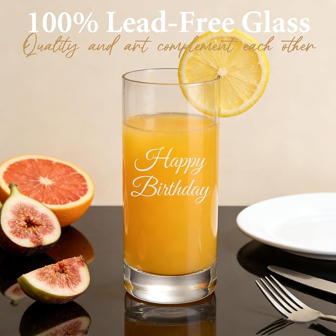 Personalized Highball Glass, Custom Engraved Text & Name Tall Cocktail Cup | 14oz Collins Glass & Bar Glassware for Birthday & Housewarming, Dishwasher Safe Drinking Glass for Mojito, Mixed Drinks - Image 4