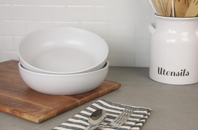 10 Strawberry Street Wazee Matte 9"/48oz Serving Bowl, Set of 2, White - Image 3
