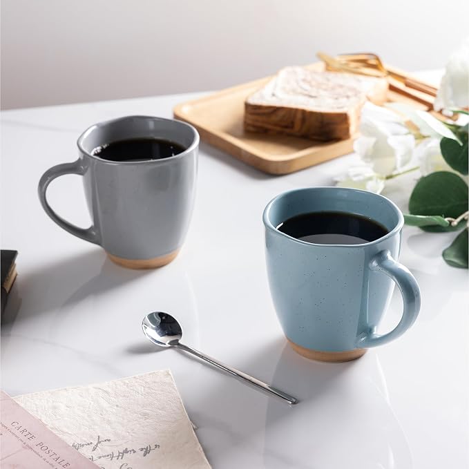AmorArc 12oz Coffee Mugs, Ceramic Coffee Mugs set of 4 for Man, Woman, Dad, Mom, Modern Coffee Mugs with handle for Latte/Cappuccino/Milk/Cocoa. Dishwasher&Microwave Safe,Multi-Color - Image 6