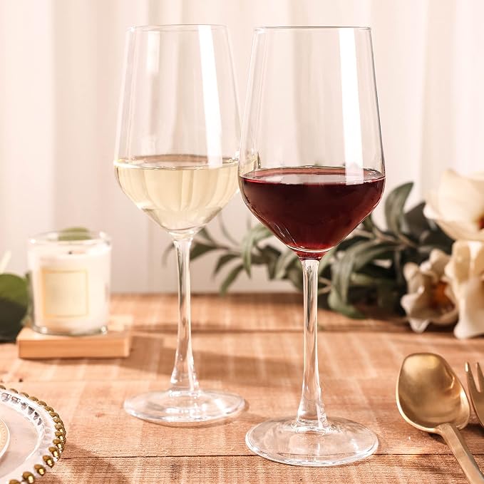 YANGNAY Wine Glasses Set of 6, 13 Oz Red or White Wine Glass with Stem, Perfect for Home, Restaurant, Dishwasher Safe - Image 6
