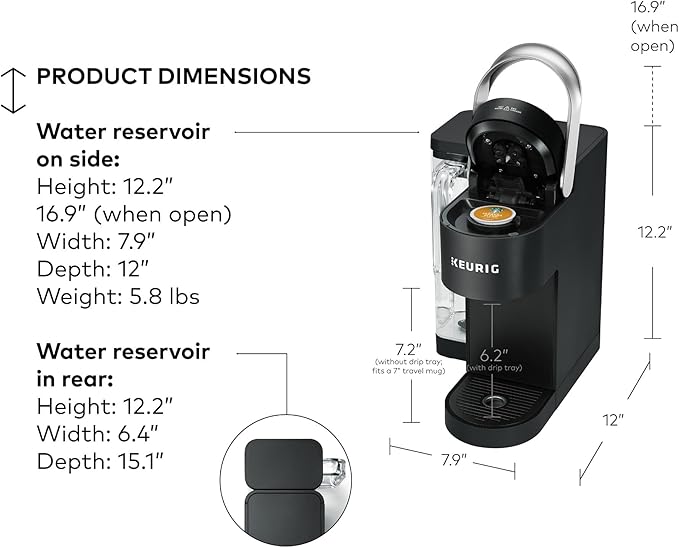 Keurig K-Supreme SMART Coffee Maker (Black) | MultiStream Technology, Brews 6-12oz Cup Sizes - Image 6