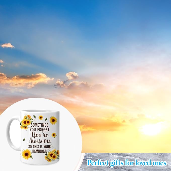 Hyturtle Personalized Gnome Mug Gifts For Gnome Lover, Thank You Gift Ideas | Cool Birthday Gifts For Women - Motivational Sunflower Custom Name 11oz White Ceramic Coffee Tea Mug, Comfort grip handle - Image 4