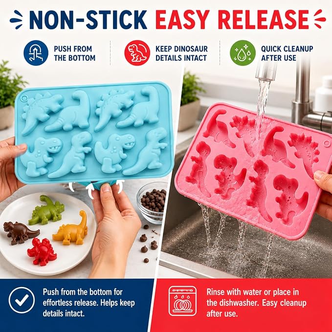 2 Pack 6 Cavity Tulip Flower Silicone Molds, Food Grade Flexible Reusable Molds Easy Release for Soap Bath Bomb Chocolate Candy Jelly Ice Cube, Microwave Freezer Dishwasher Safe - Image 6