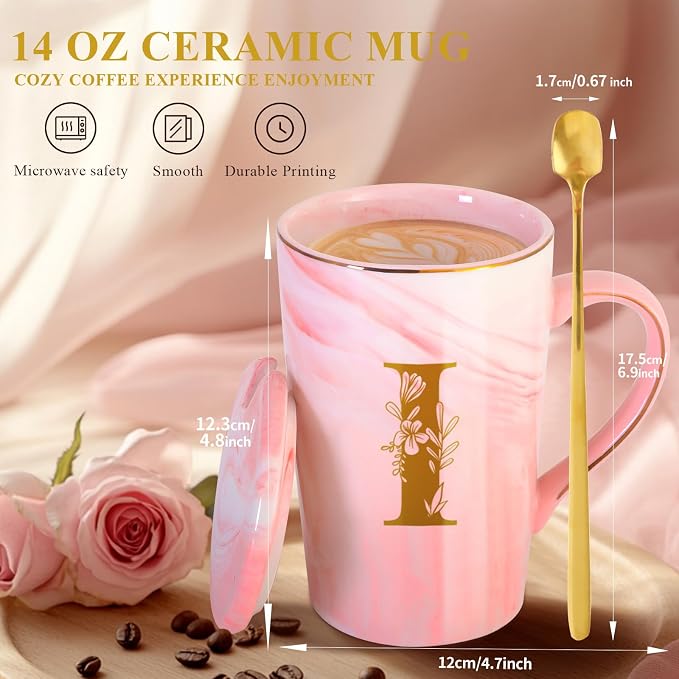 MNZZ Personalized Ceramic Coffee Mug with Lid Tea Cup Women Thank you Appreciation Gratitude Gifts Female Teacher End of Year School Bus Driver Nurse Pastor Team Mom Coach Guard Scout Leader Doctor,I - Image 4