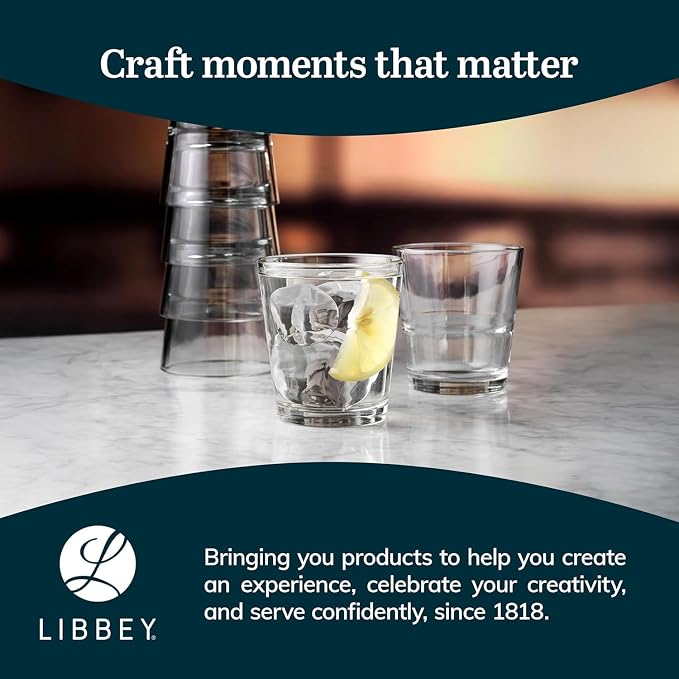 Libbey 15790 Restaurant Basics Stacking 9 oz Pint Glasses Set of 12, All Purpose Heavy Duty Glasses, Durable and Dishwasher-Safe Glass Drinkware - Image 7