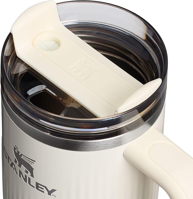 STANLEY Quencher H2.0 Tumbler with Handle and Straw 30 oz | Flowstate 3-Position Lid | Cup Holder Compatible for Travel | Insulated Stainless Steel Cup | BPA-Free | Fluted Cream Gloss - Image 2