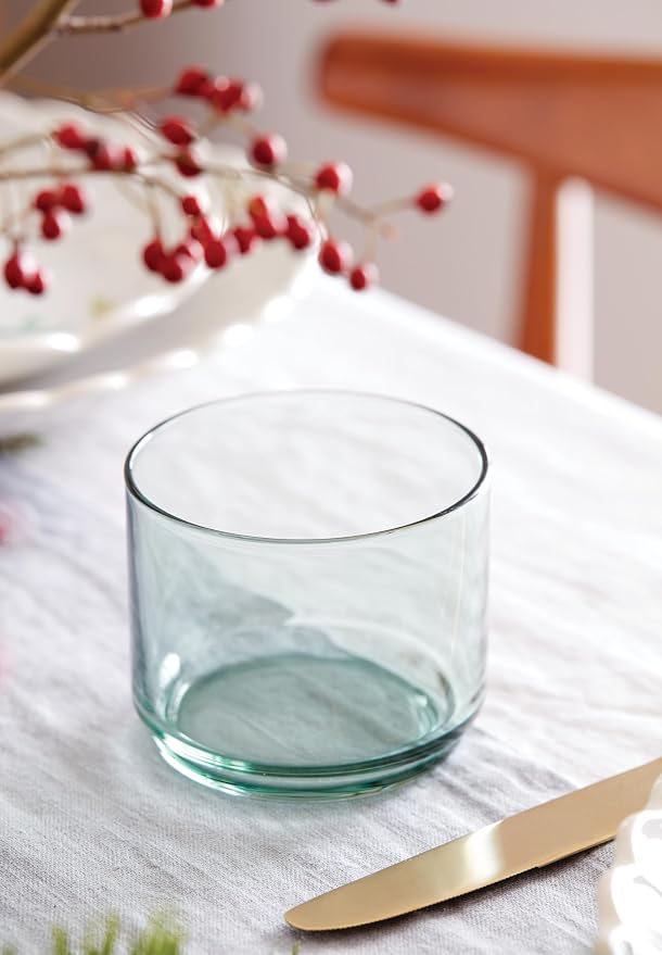 Lenox Tuscany Classics Stackable Drinkware, Glass, Dishwasher Safe, Short Glasses, Set of 4, Green (4 Piece) - Image 6