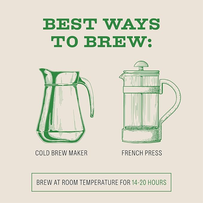 Bizzy Organic Cold Brew Coffee | Espresso Blend | Coarse Ground Coffee | Medium-Dark Roast | Micro Sifted | Specialty Grade | 100% Arabica | 1 LB (Pack of 2)