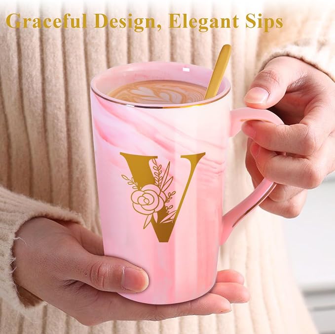 MNZZ Personalized Ceramic Coffee Mug with Lid Tea Cup Gifts Women Men Teacher Christmas Math Biology Piano Future Mentor Speech Substitute Ballet Drama Guitar Yoga Montessori Physics Chemistry Band,V - Image 6