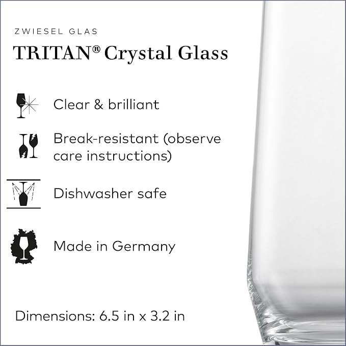 ZWIESEL GLAS Pure Longdrink Glass (Set of 6), Bar Glasses for Long Drinks, Dishwasher-Safe Tritan Crystal Glasses, Made in Germany (18 Ounce) - Image 3