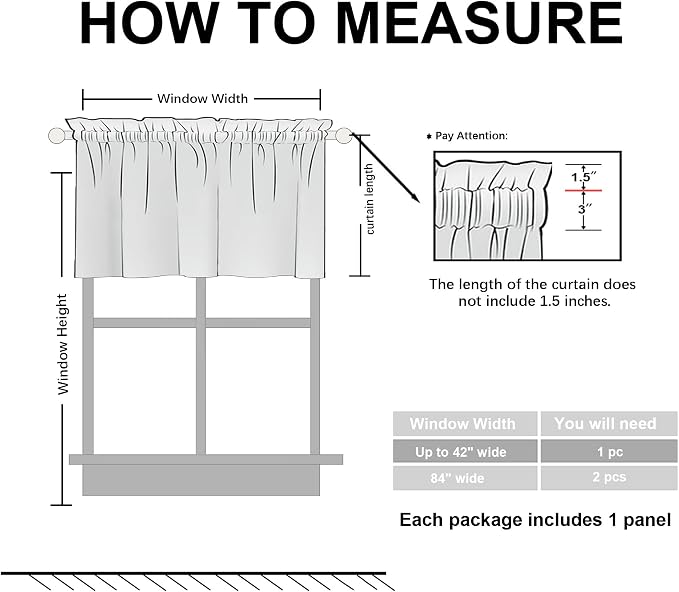Hiasan Valance Curtains for Kitchen Blackout Thermal Insulated Solid Window Curtain Valance, Light Sage, 42 x 18 Inches, 1 Panel - Image 5