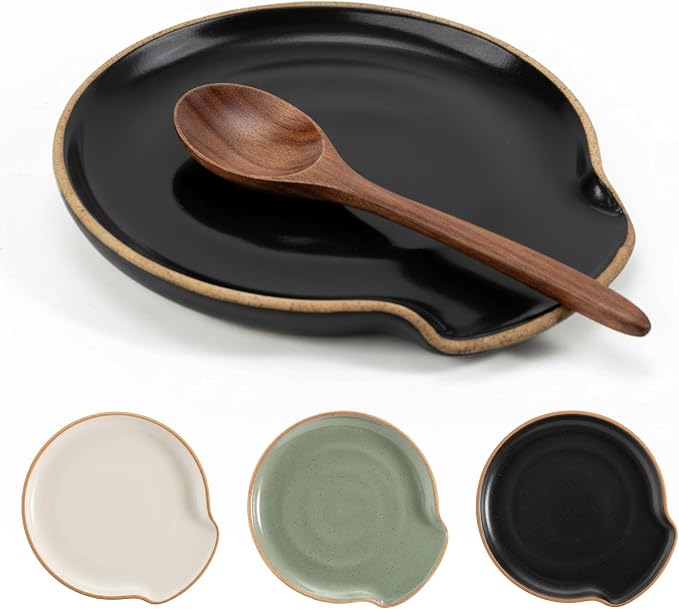 Beautiful Ceramic Spoon Rest for Stove Top - Perfectly Sized Spoon Holder for Your Kitchen Countertop - Easy to Clean and Dishwasher Safe, Perfect Addition to Any Kitchen Counter for Everyday Cooking - Image 9
