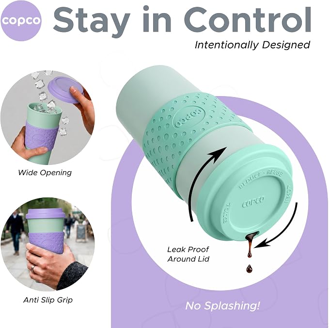 Copco Acadia Travel Mug, 16 Oz - Purple & Teal, Set of 2 - Image 5