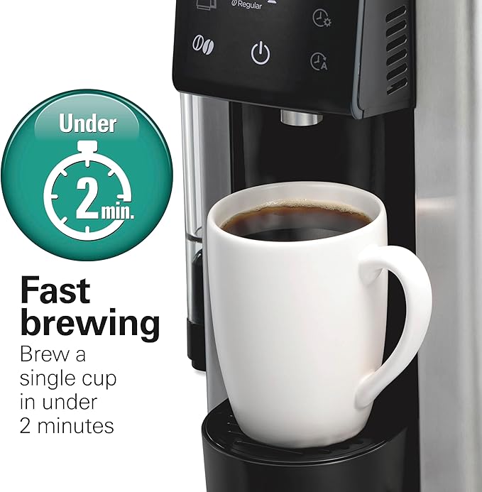 Hamilton Beach Flexbrew Advanced 5-in-1 Drip & Single Serve Coffee Maker | Single Serve Hot & Iced Coffee Maker | 12 Cup Programmable Drip Coffee Maker | Removable 60 oz. Reservoir | Black - Image 6