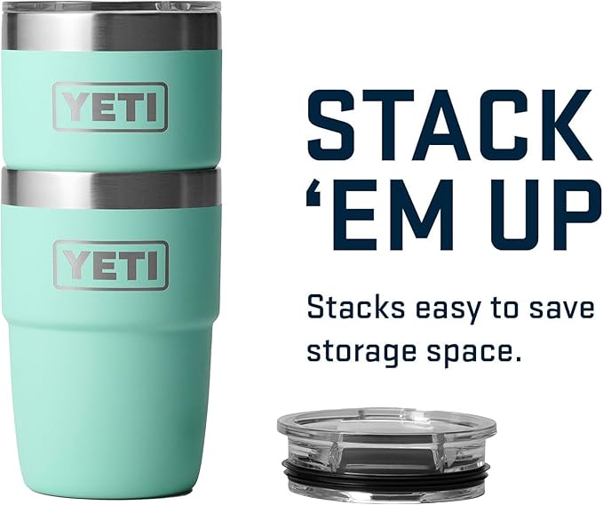 YETI Rambler 8 oz Insulated Coffee Mug with Lid - Stackable Double-Wall Vacuum Insulated Coffee Cup - DuraSip Ceramic Lining - Barista-Friendly Design - Stainless Steel - Dishwasher Safe - Image 4