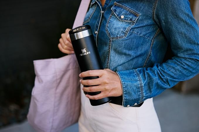 STANLEY Transit FlipTop Mug | Leakproof Coffee Travel Cup | Vacuum Insulated Stainless Steel | Stays Hot or Cold for Hours | BPA-Free | 16 oz | Black 2.0 - Image 5