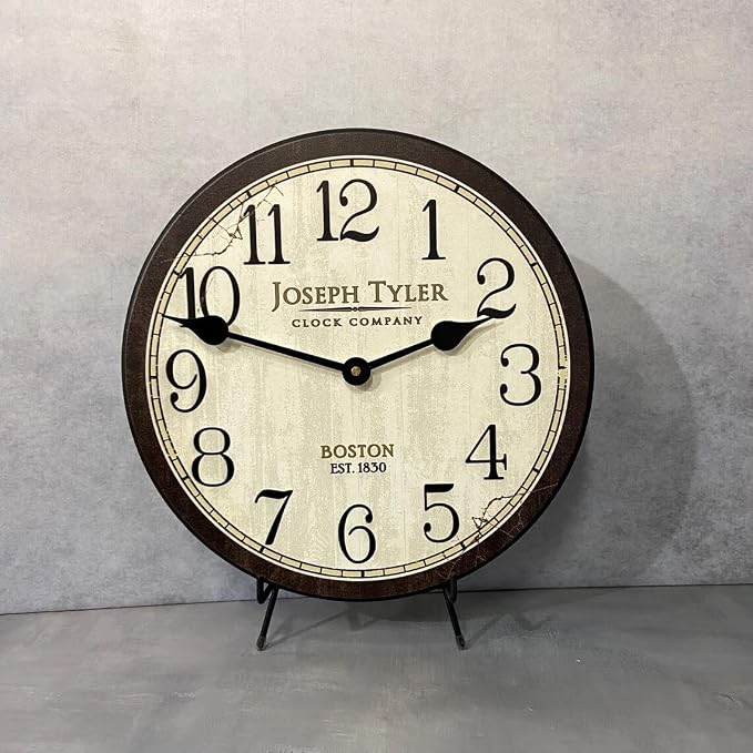 The Big Clock Store Mercantile Wall Clock | Handcrafted in USA | Silent Non-Ticking Mechanism | Beautiful Color | Rustic Decor for Living Room | Battery Operated (15-Inch) by The+Big+Clock+Store