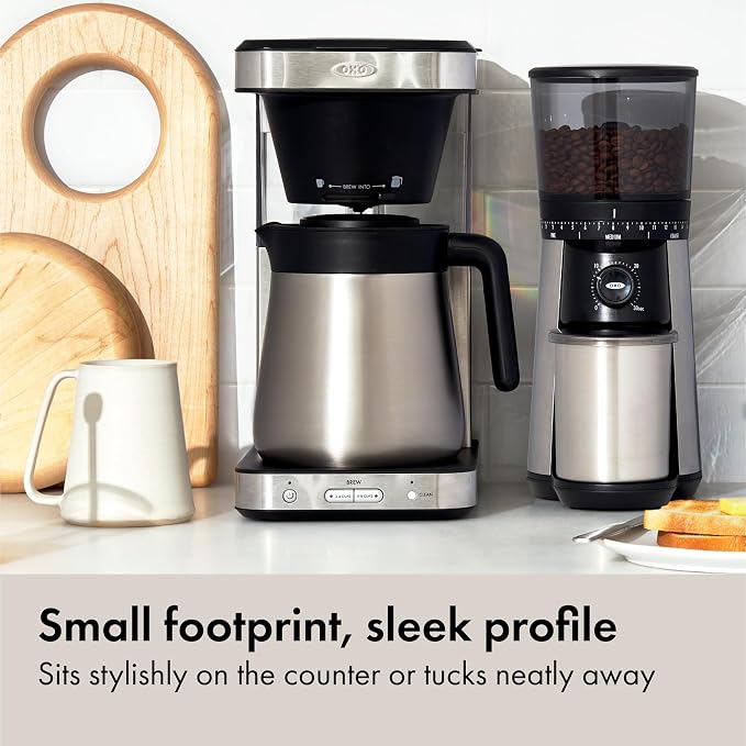 OXO Brew 8-Cup Coffee Maker - Single-Serve, Thermal Carafe, Stainless Steel | SCA Certified Home Brewer, Precise Temperature Control, Rainmaker Shower Head, Brew any amount of coffee from 10 oz to 40 oz - Image 6
