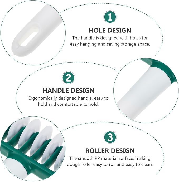 DECHOUS Multi-function Plastic Noodle Lattice Roller with Easy to Clean Pp Material and Waterproof Design, for Home Life Baking and Bread Making, Sturdy Pastry Crust Roller Kitchen Tool - Image 8