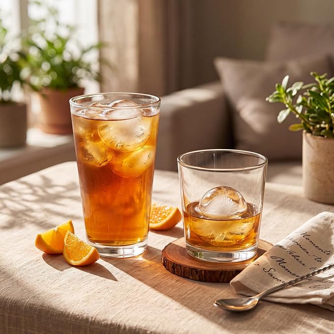 Moretoes Everyday Drinking Glasses Set of 12,Glass Cups Set | 16 Oz Pint Glasses & 12 Oz Old Fashioned Glasses, Mixed Glassware Great for Daily Use and Parties - Image 2