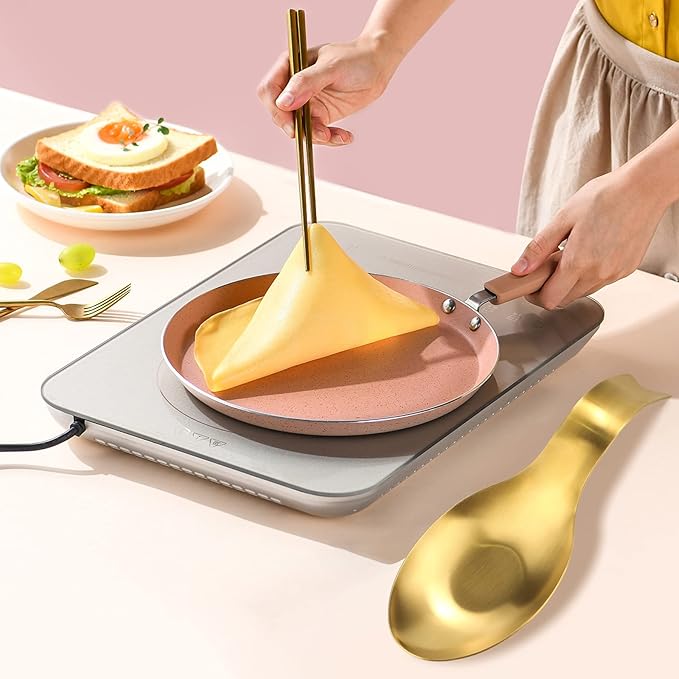 VanlonPro Stainless Steel Spoon Rest, Spatula Ladle Holder, Stainless Steel Utensil Spoon Rest Holder, Brushed Finish, Dishwasher Safe 9.8 x 3.7 Inch (Gold Fish Tail 2PCS) - Image 3