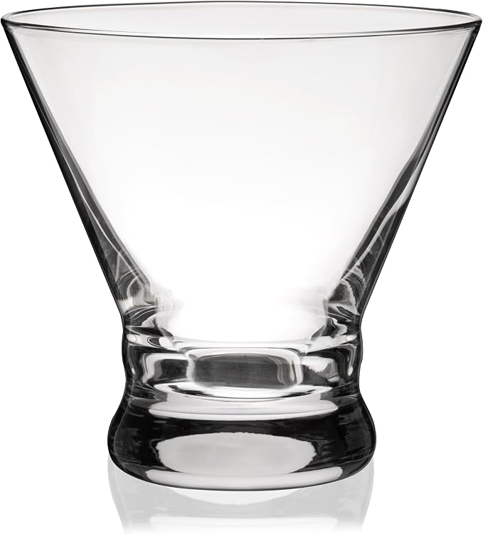 True Stemless Martini Glasses, Set of 4, 8 oz Modern Cocktail Glasses for Martinis, Manhattans, Cosmopolitans, Cocktail Glass Set, Dishwasher Safe, 8 oz, Set of 4 - Image 7