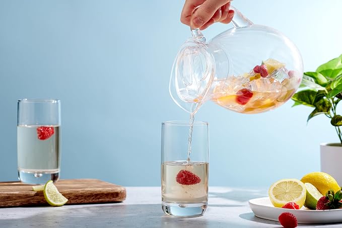 Set of 4 Highball Glasses 16 Oz Collins Cocktail Drinking Glass Cups, Bubble Base Glassware for Water, Juice, Cocktails, Beer Pint Glasses, Modern Basic Tumblers. - Image 6