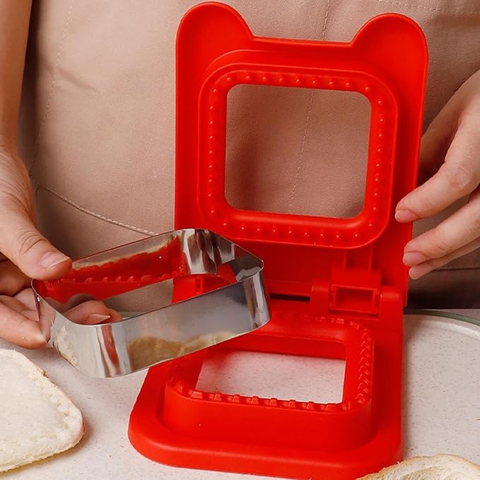 Sandwich Molds Cutter And Sealer Crustless Sandwich Maker Cutter Sealer Set | Cake Molds Cookie Press Pocket Tools for Breakfast Toast Making Kids Lunch Box School Home Picnic Travel Off - Image 3
