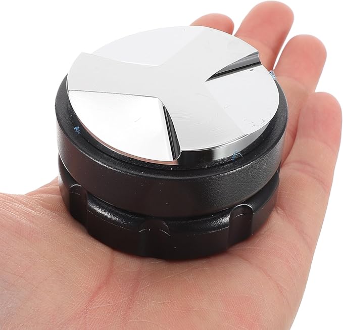 Espresso Coffee Tamper and Distributor with Three-leaf Three-paddle Design Abs Black Coffee Tamping Tool for Even Grounds Distribution Compatible with Espresso Machine Accessories