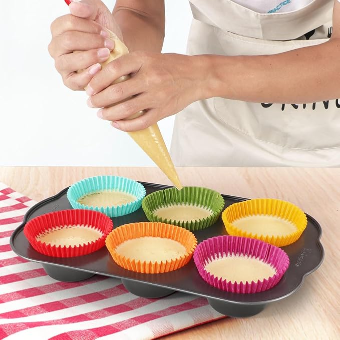 Caperci Colorful Mini Cupcake Liners 350 Counts - Grease-Proof Small Muffin Baking Cups, Odorless, Upgraded & Food Grade Paper Cupcake Wrappers - Image 4
