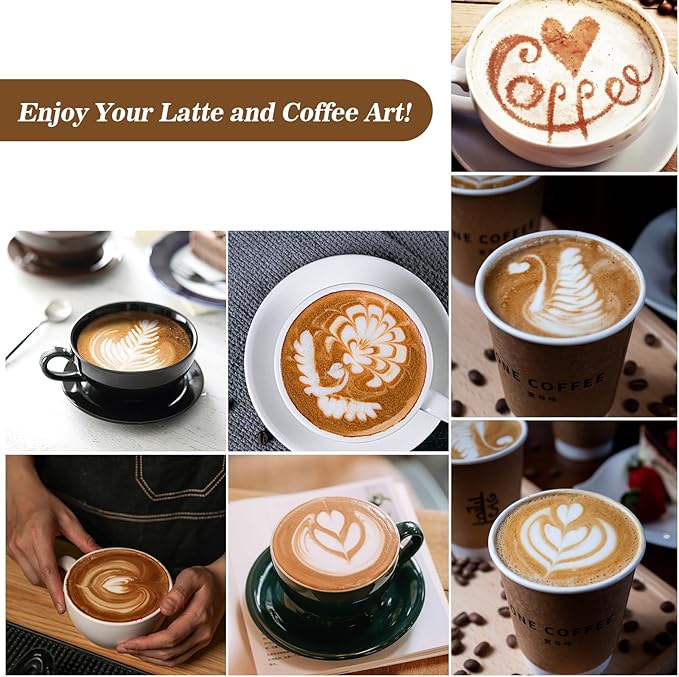 4 Pieces Latte Art Pen Cinnamon Pen for Coffee,Dual-Ended Latte Art Pen,Stainless Steel Silver,for Coffee Bar Barista Make Creative Coffee Designs Decors