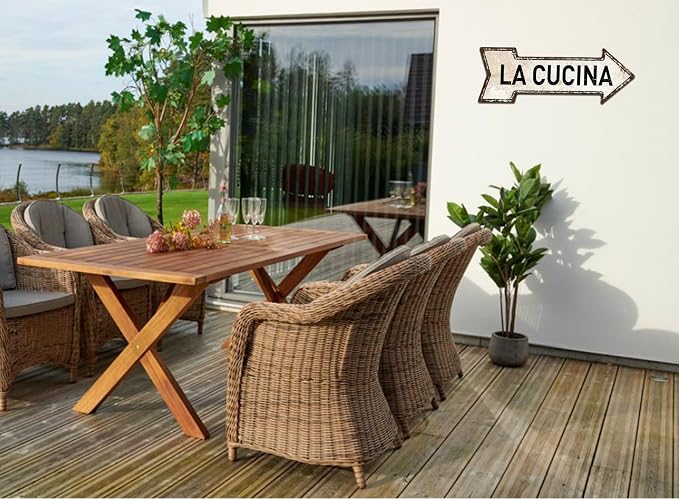 Mukuko La Cucina Sign, 6" x 18" Arrow Metal Tin Sign | Italian, Kitchen Decor, Dining, Home Decor - Image 7