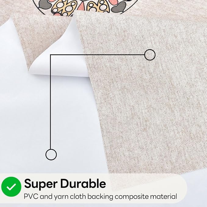 Wipeable Waterproof Tablecloth Vinyl Tablecloths for Rectangle Tables Heavy Duty PVC Tablecloth for Kitchen Dining Table(Flowers-2, 54'' x 54'') - Image 3