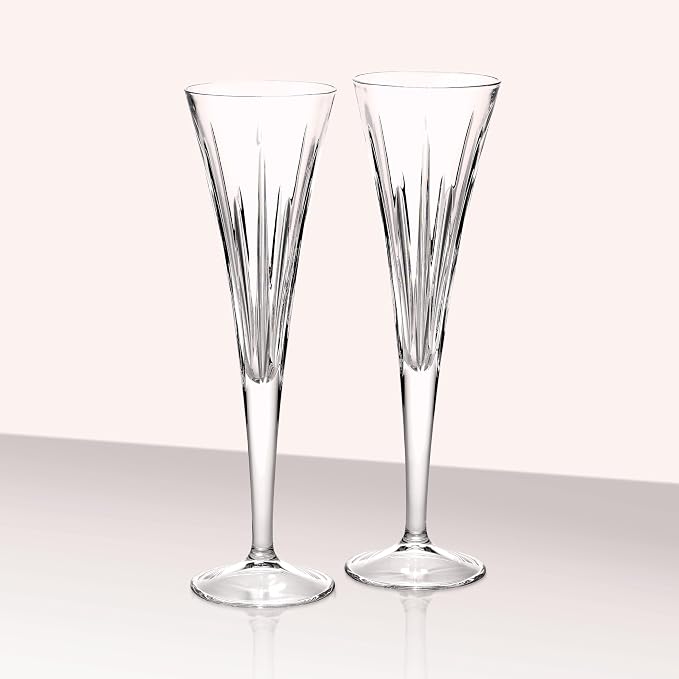 Reed & Barton Soho Crystal Flutes, Pair - Image 2