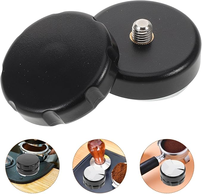 Espresso Coffee Tamper and Distributor with Three-leaf Three-paddle Design Abs Black Coffee Tamping Tool for Even Grounds Distribution Compatible with Espresso Machine Accessories
