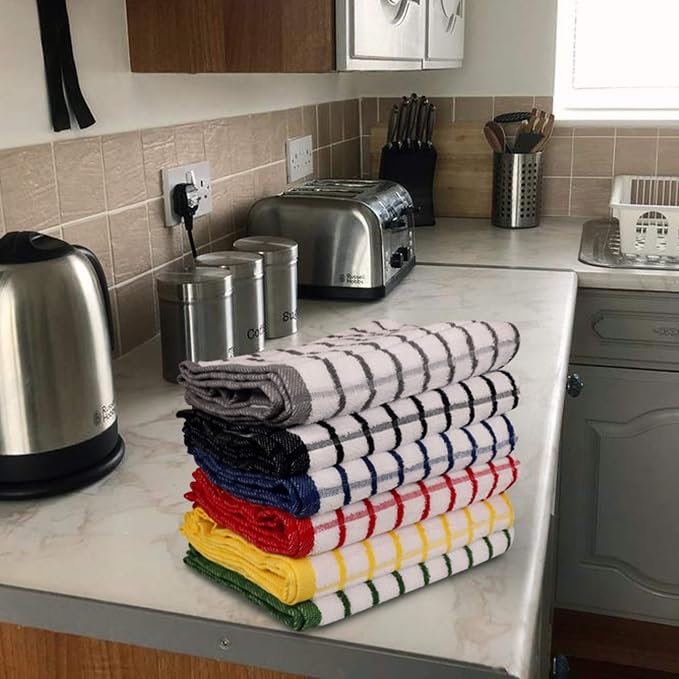 Urban Villa Kitchen Towels Cotton Dish Towels 20”x30” (Set of 6) Multi - Image 4
