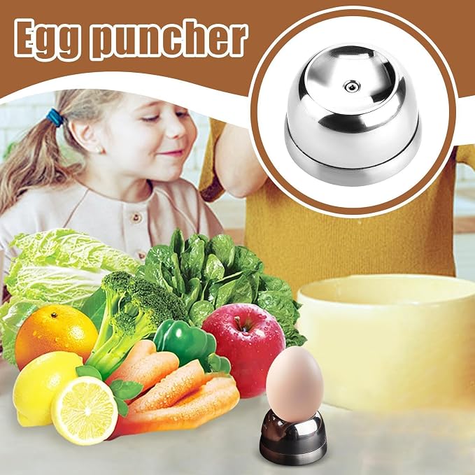 Egg Peeler Tool - Kitchen Stainless Steel Needle Hole Puncher Egg Piercer | Kitchen Tools Pricker Hole Separator for Easy Egg Preparation, Anti Rust Baking Accessories for Kitchen Gadgets Cooking - Image 8