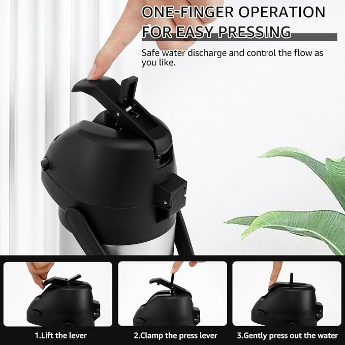 Insulated coffee machine with pump, double-layer insulated hot drink kettle Exquisite Choice - Image 6