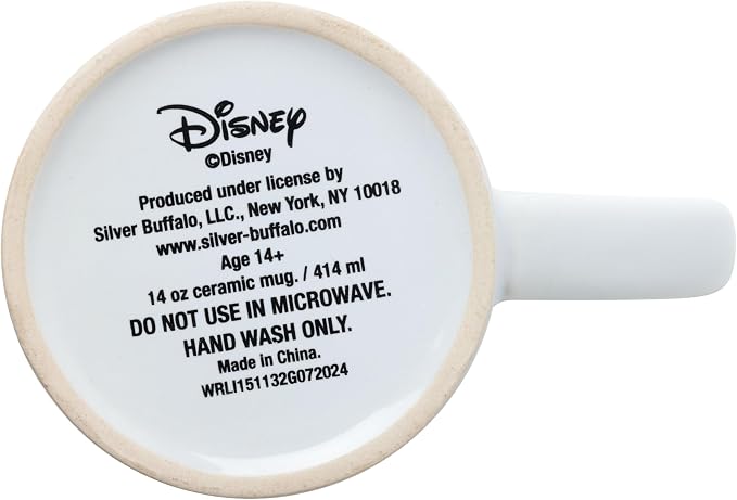Silver Buffalo Disney Lilo and Stitch Santa Glitter, Ceramic Mug, 14oz | Dressed as, Christmas, Holiday Joy, 0.4 Liters - Image 4