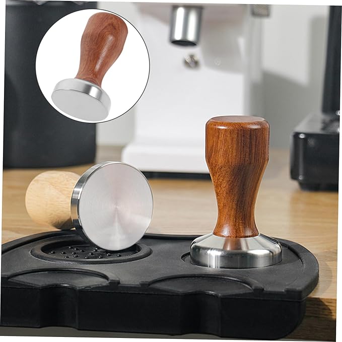 Espresso Tamper Stainless Steel Coffee Presser with Handle Flat Base Reusable Powder Press for Home and Professional Use