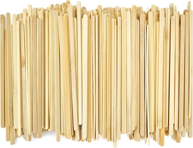 7 Inch Bamboo Disposable Coffee Stirrers, 500 Count Coffee Stir Sticks - For Coffee, Cocktails and Hot Drinks - Smooth End Design, Splinter-Free by Boesma
