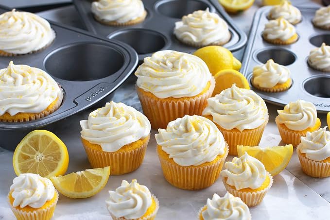 GoodCook Everyday Nonstick Steel Jumbo Texas Muffin Pan, 6-cup, Gray - Image 3